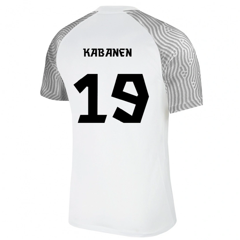 Danxen Dětské Estonsko Kristjan Kabanen #19 Bílá Šedá Daleko Hráčské Dresy 26-28 Dres