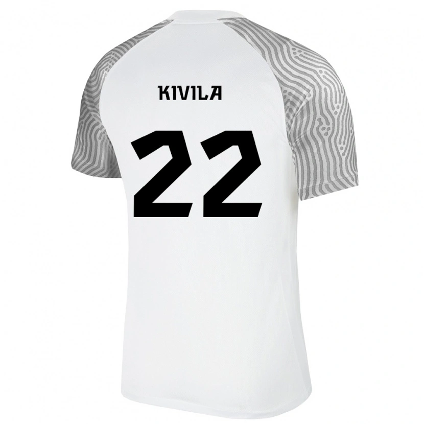 Danxen Dětské Estonsko Kaur Kivila #22 Bílá Šedá Daleko Hráčské Dresy 26-28 Dres