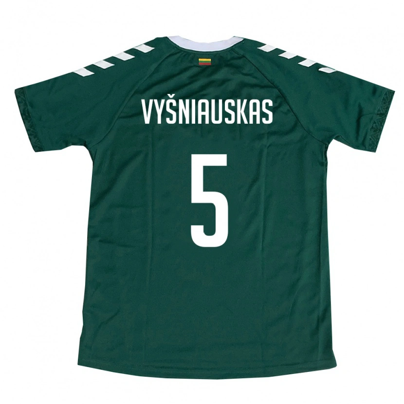 Danxen Dětské Litva Nojus Vyšniauskas #5 Tmavě Zelená Bílá Daleko Hráčské Dresy 26-28 Dres