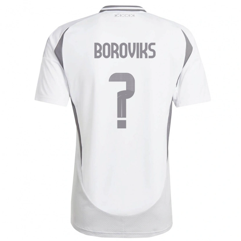 Danxen Dětské Lotyšsko Savelijs Boroviks #0 Bílá Tmavě Šedá Daleko Hráčské Dresy 26-28 Dres
