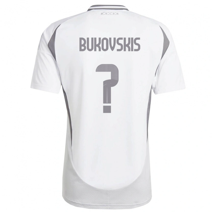 Danxen Dětské Lotyšsko Aleksejs Bukovskis #0 Bílá Tmavě Šedá Daleko Hráčské Dresy 26-28 Dres