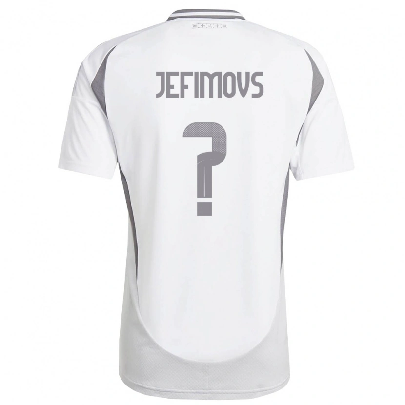 Danxen Dětské Lotyšsko Glebs Jefimovs #0 Bílá Tmavě Šedá Daleko Hráčské Dresy 26-28 Dres