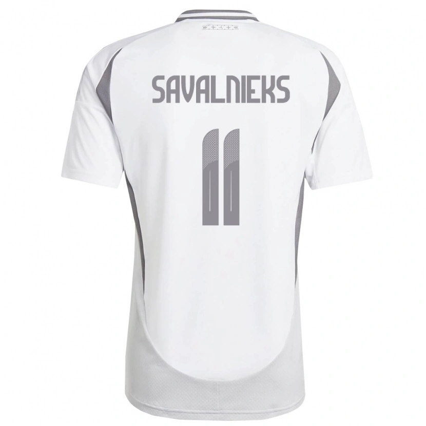 Danxen Dětské Lotyšsko Roberts Savalnieks #11 Bílá Tmavě Šedá Daleko Hráčské Dresy 26-28 Dres