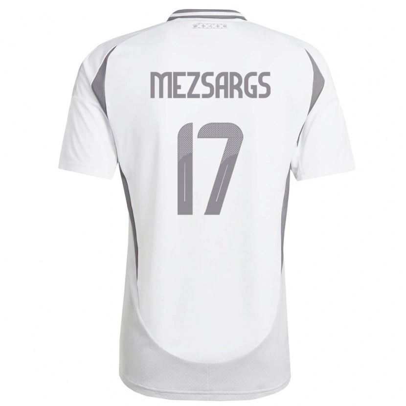 Danxen Dětské Lotyšsko Kristians Mezsargs #17 Bílá Tmavě Šedá Daleko Hráčské Dresy 26-28 Dres