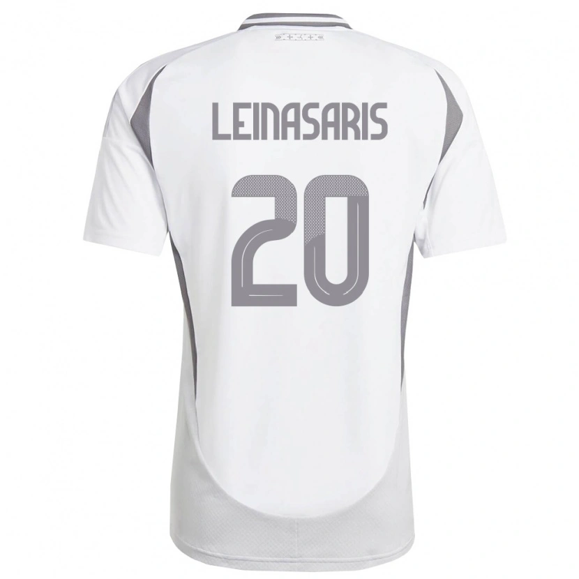 Danxen Dětské Lotyšsko Augusts Leinasaris #20 Bílá Tmavě Šedá Daleko Hráčské Dresy 26-28 Dres