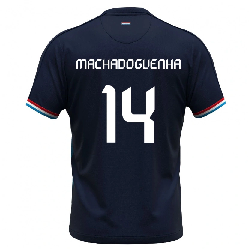 Danxen Dětské Lucembursko Antenory Machado Guenha #14 Královská Modrá Červená Daleko Hráčské Dresy 26-28 Dres