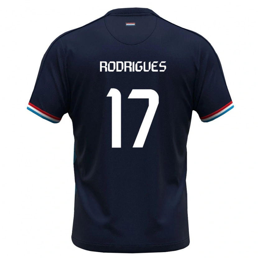 Danxen Dětské Lucembursko James Rodrigues #17 Královská Modrá Červená Daleko Hráčské Dresy 26-28 Dres