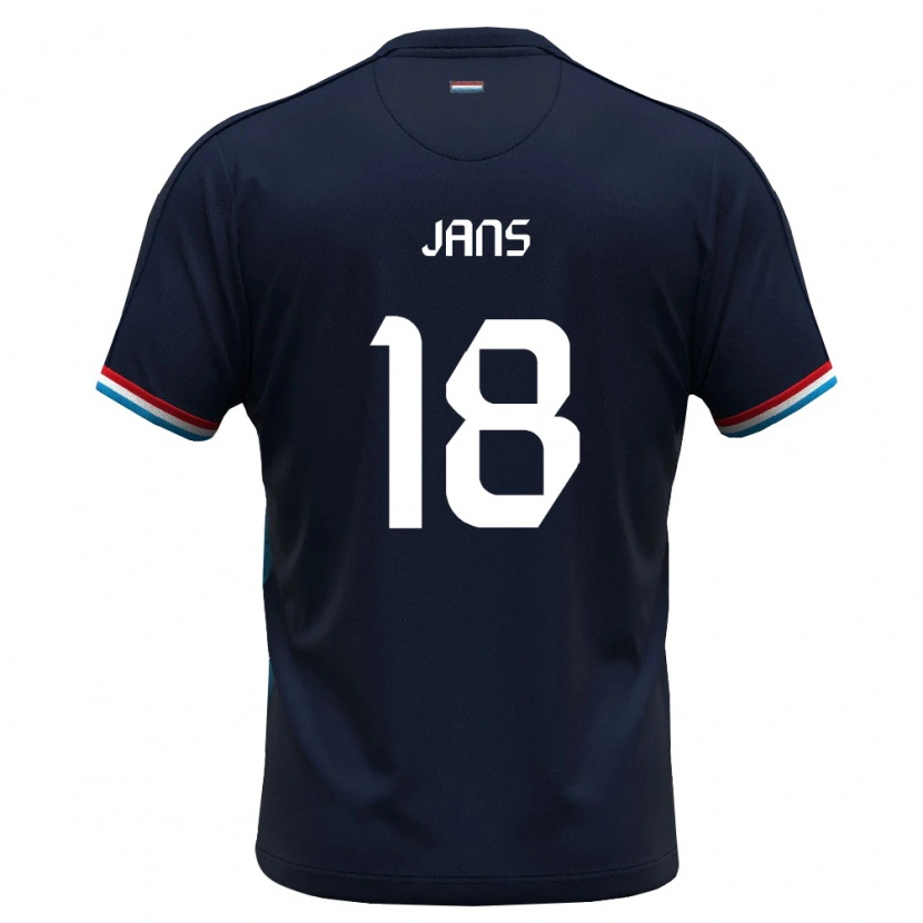 Danxen Dětské Lucembursko Laurent Jans #18 Královská Modrá Červená Daleko Hráčské Dresy 26-28 Dres