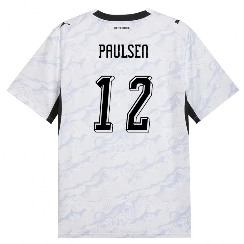 Danxen Dětské Nový Zéland Alex Paulsen #12 Černá Bílá Daleko Hráčské Dresy 26-28 Dres