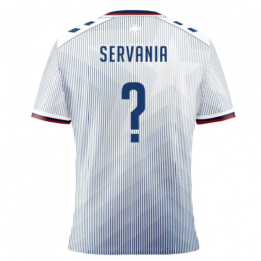 Danxen Dětské Portoriko Jaden Servania #0 Královská Modrá Bílá Daleko Hráčské Dresy 26-28 Dres