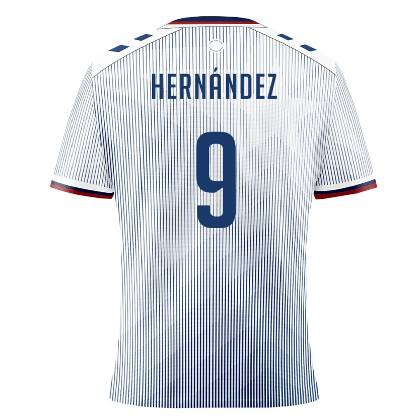 Danxen Dětské Portoriko Lucas Hernández #9 Královská Modrá Bílá Daleko Hráčské Dresy 26-28 Dres