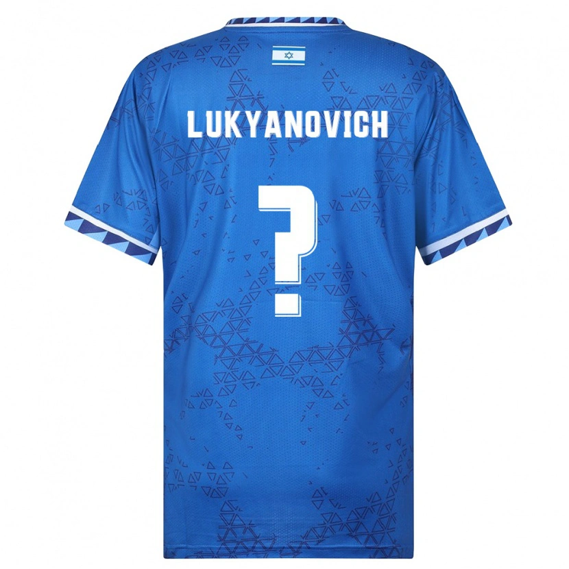 Danxen Dětské Izrael Michael Lukyanovich #0 Modrá Bílá Daleko Hráčské Dresy 26-28 Dres