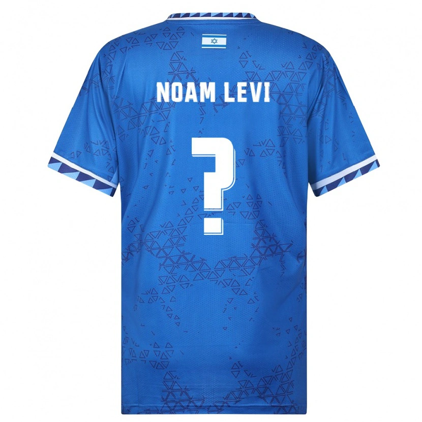 Danxen Dětské Izrael Noam Levi #0 Modrá Bílá Daleko Hráčské Dresy 26-28 Dres