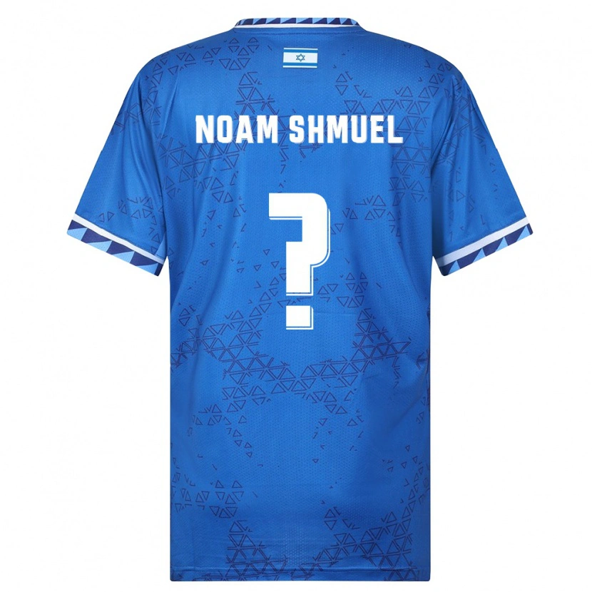 Danxen Dětské Izrael Noam Shmuel #0 Modrá Bílá Daleko Hráčské Dresy 26-28 Dres