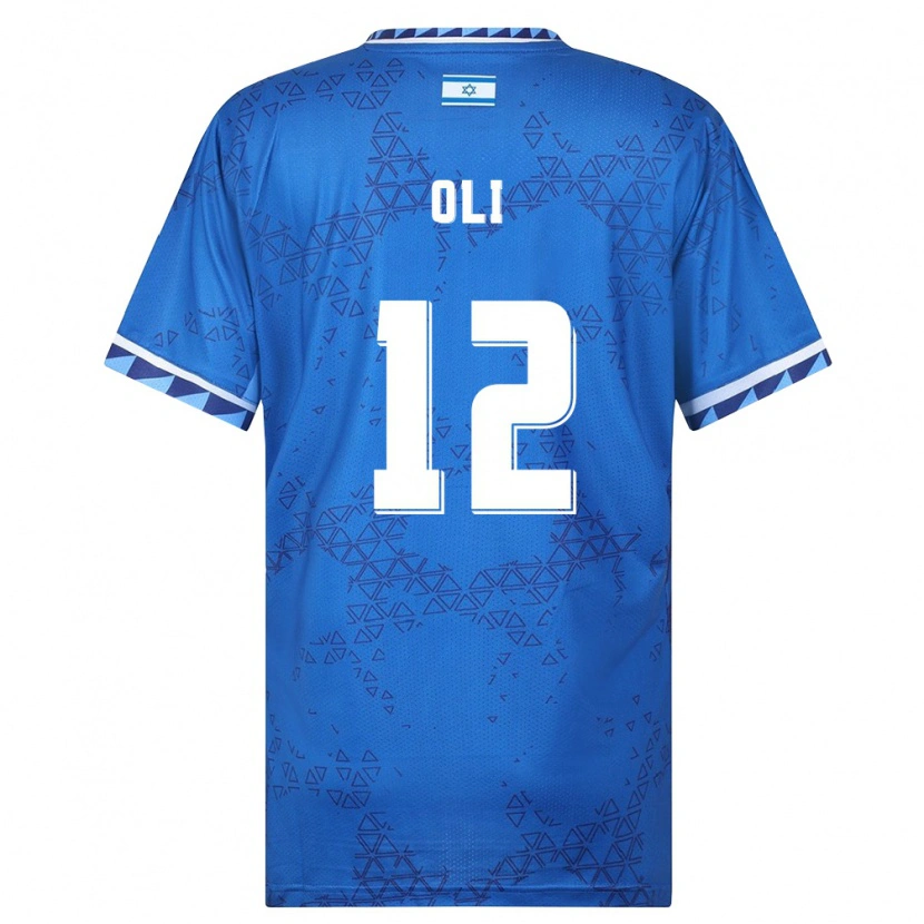 Danxen Dětské Izrael Ido Oli #12 Modrá Bílá Daleko Hráčské Dresy 26-28 Dres