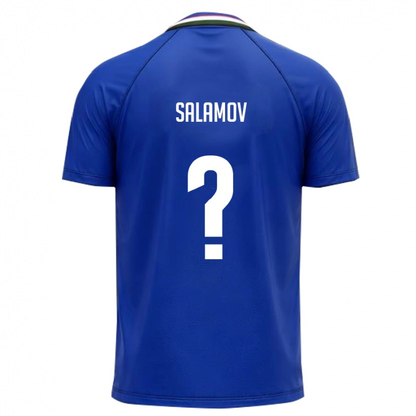 Danxen Pánské Uzbekistán Ziyodullo Salamov #0 Královská Modrá Bílá Domů Hráčské Dresy 26-28 Dres