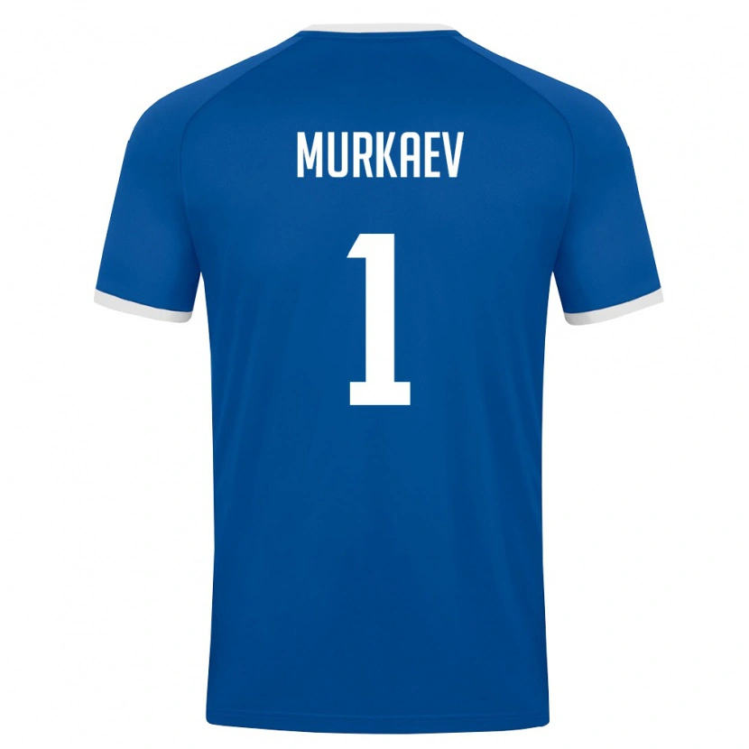 Danxen Pánské Uzbekistán Maksim Murkaev #1 Královská Modrá Bílá Domů Hráčské Dresy 26-28 Dres