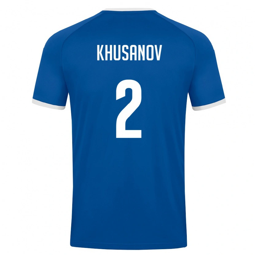 Danxen Pánské Uzbekistán Abdukodir Khusanov #2 Královská Modrá Bílá Domů Hráčské Dresy 26-28 Dres