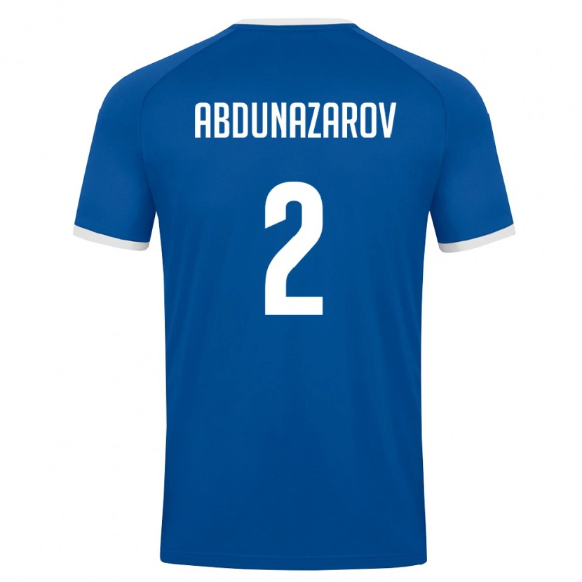 Danxen Pánské Uzbekistán Diyorbek Abdunazarov #2 Královská Modrá Bílá Domů Hráčské Dresy 26-28 Dres