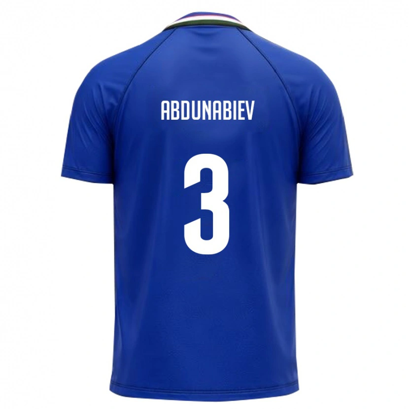 Danxen Pánské Uzbekistán Adis Abdunabiev #3 Královská Modrá Bílá Domů Hráčské Dresy 26-28 Dres