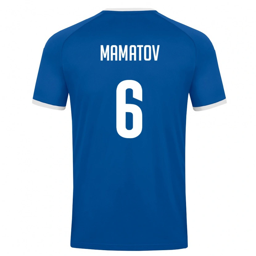 Danxen Pánské Uzbekistán Mukhammadjon Mamatov #6 Královská Modrá Bílá Domů Hráčské Dresy 26-28 Dres