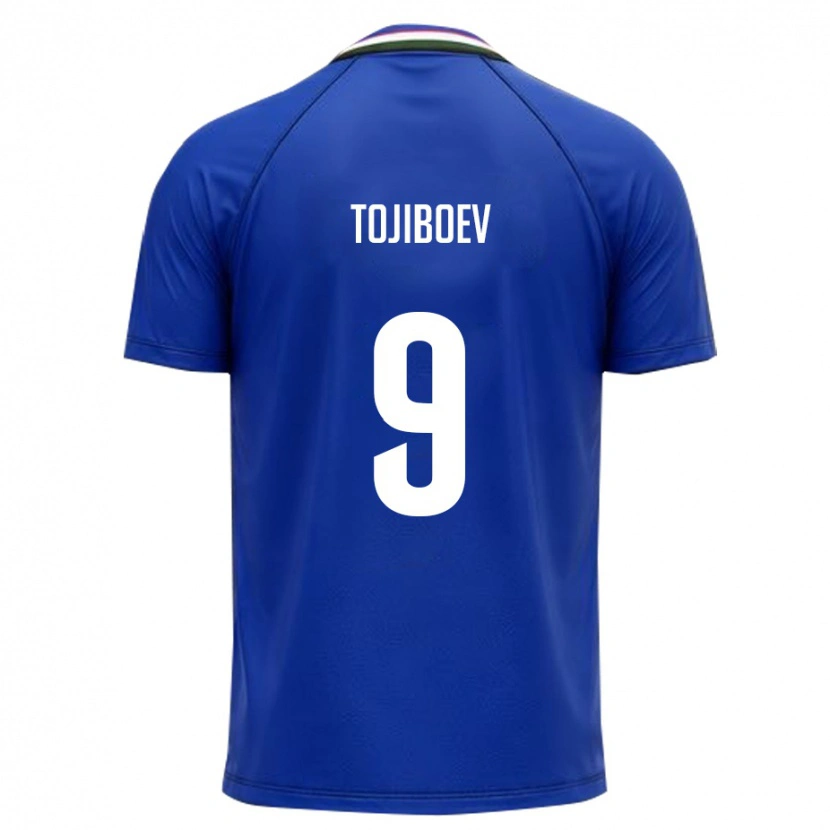 Danxen Pánské Uzbekistán Diyorbek Tojiboev #9 Královská Modrá Bílá Domů Hráčské Dresy 26-28 Dres