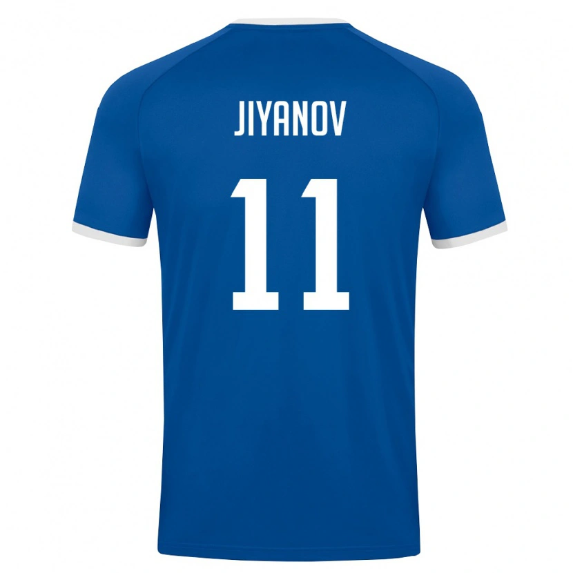 Danxen Pánské Uzbekistán Ruslanbek Jiyanov #11 Královská Modrá Bílá Domů Hráčské Dresy 26-28 Dres