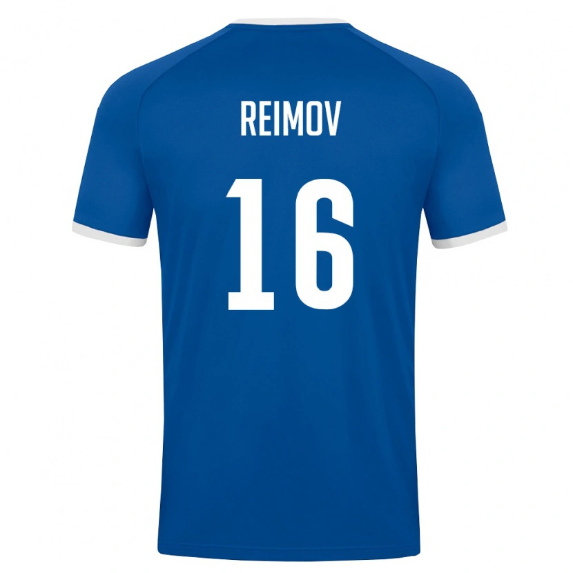 Danxen Pánské Uzbekistán Mukhammedali Reimov #16 Královská Modrá Bílá Domů Hráčské Dresy 26-28 Dres