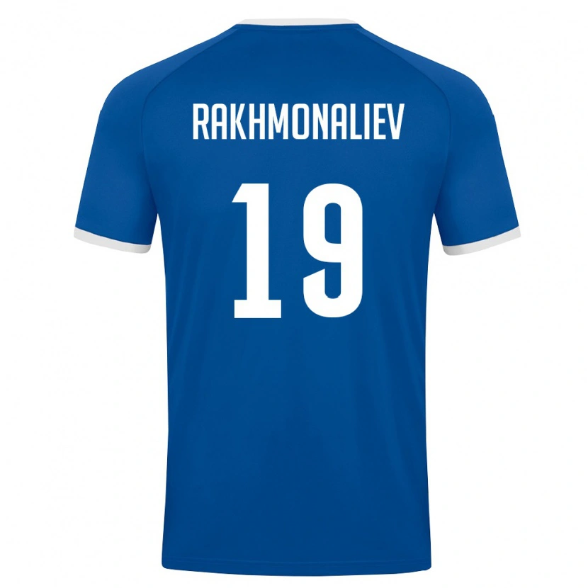 Danxen Pánské Uzbekistán Umarali Rakhmonaliev #19 Královská Modrá Bílá Domů Hráčské Dresy 26-28 Dres