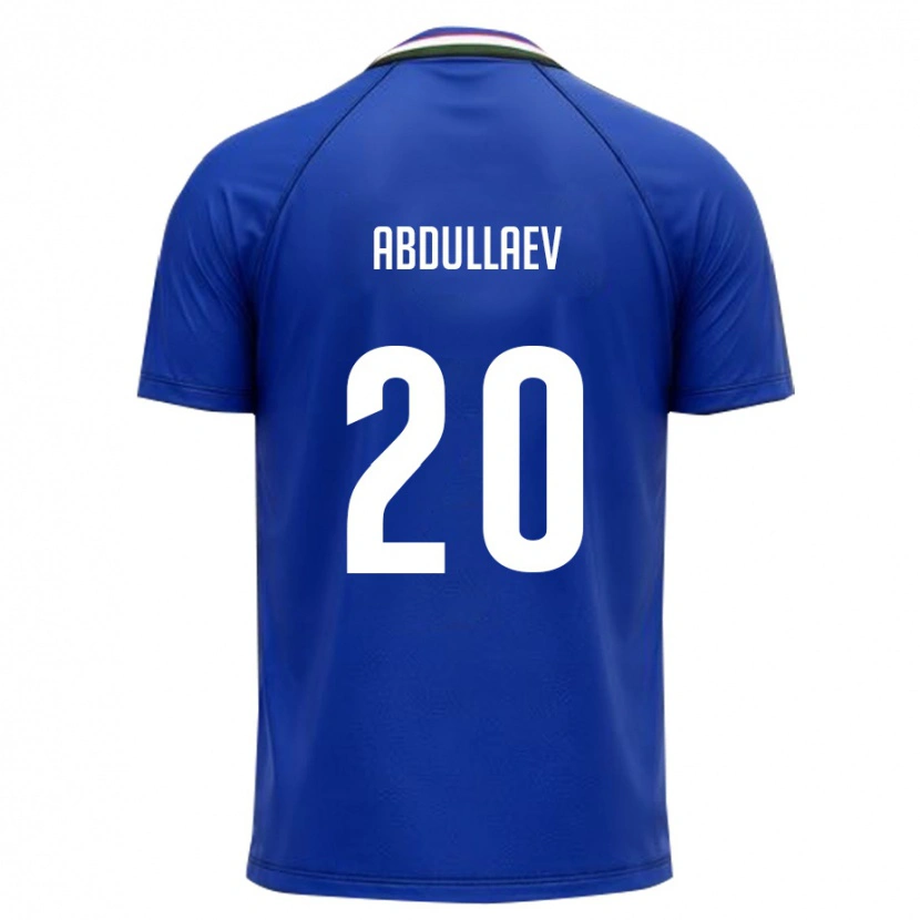 Danxen Pánské Uzbekistán Dilshod Abdullaev #20 Královská Modrá Bílá Domů Hráčské Dresy 26-28 Dres