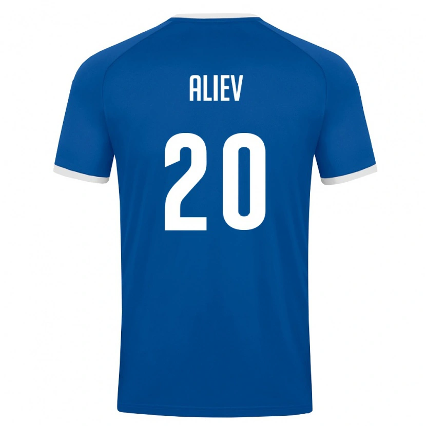 Danxen Pánské Uzbekistán Rustam Aliev #20 Královská Modrá Bílá Domů Hráčské Dresy 26-28 Dres