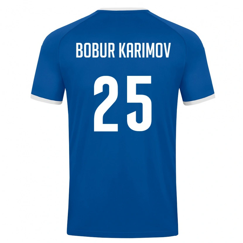 Danxen Pánské Uzbekistán Mukhammad-Bobur Karimov #25 Královská Modrá Bílá Domů Hráčské Dresy 26-28 Dres