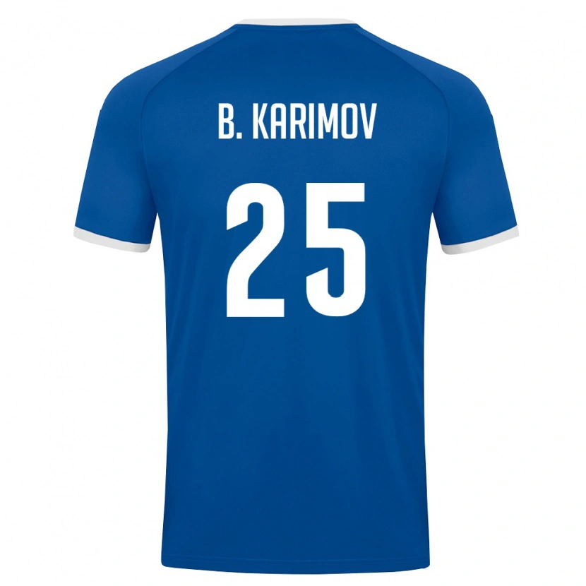 Danxen Pánské Uzbekistán Bekhruz Karimov #25 Královská Modrá Bílá Domů Hráčské Dresy 26-28 Dres