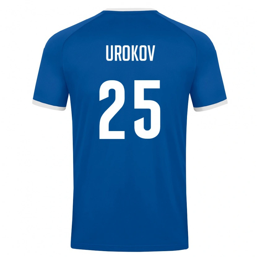 Danxen Pánské Uzbekistán Mukhammadali Urokov #25 Královská Modrá Bílá Domů Hráčské Dresy 26-28 Dres