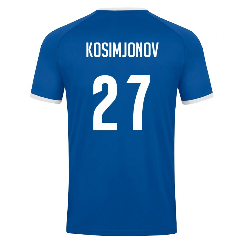Danxen Pánské Uzbekistán Asadbek Kosimjonov #27 Královská Modrá Bílá Domů Hráčské Dresy 26-28 Dres