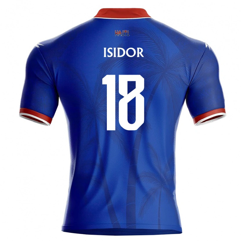 Danxen Pánské Haiti Wilson Isidor #18 Modrá Červená Bílá Domů Hráčské Dresy 26-28 Dres
