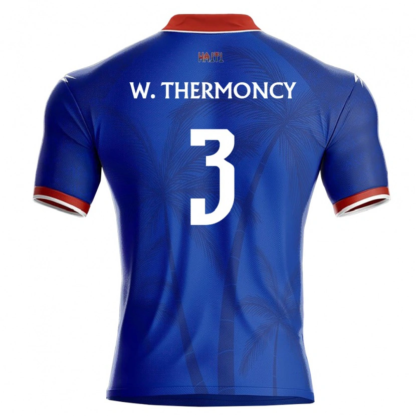 Danxen Pánské Haiti Wasson Thermoncy #3 Modrá Červená Bílá Domů Hráčské Dresy 26-28 Dres