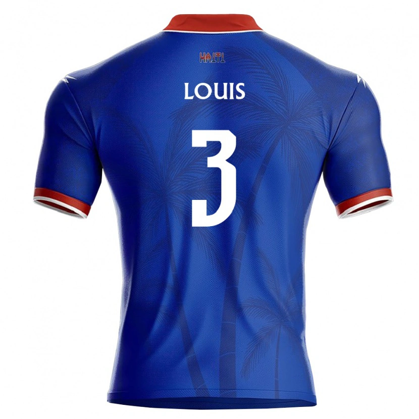 Danxen Pánské Haiti Stanley Louis #3 Modrá Červená Bílá Domů Hráčské Dresy 26-28 Dres