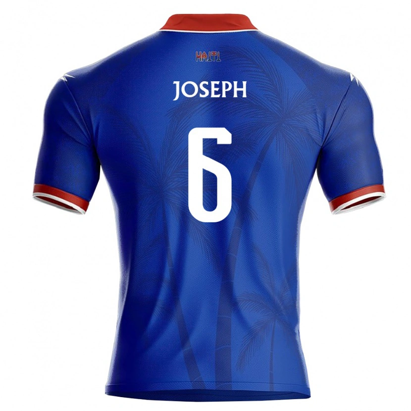 Danxen Pánské Haiti Belmar Joseph #6 Modrá Červená Bílá Domů Hráčské Dresy 26-28 Dres