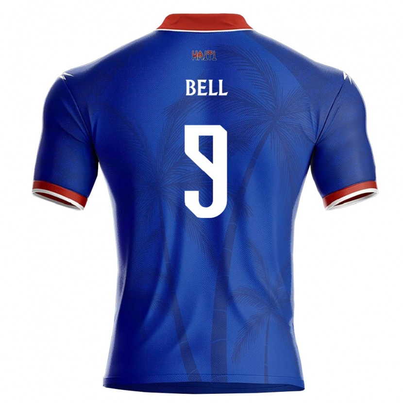 Danxen Pánské Haiti Karl Bell #9 Modrá Červená Bílá Domů Hráčské Dresy 26-28 Dres