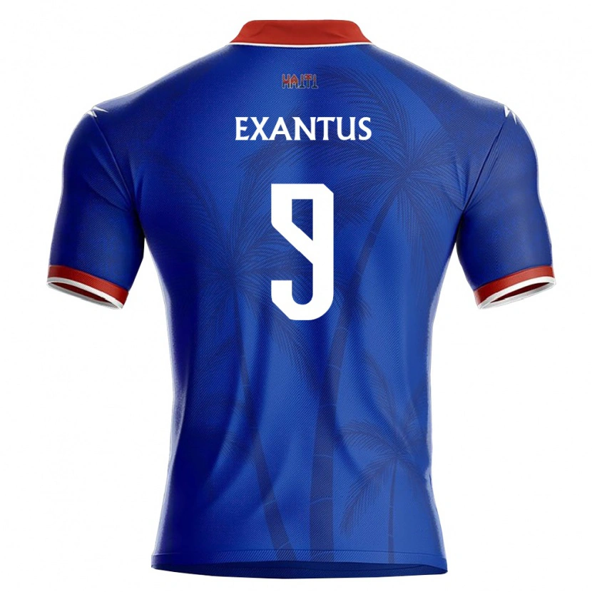 Danxen Pánské Haiti Clavens Exantus #9 Modrá Červená Bílá Domů Hráčské Dresy 26-28 Dres