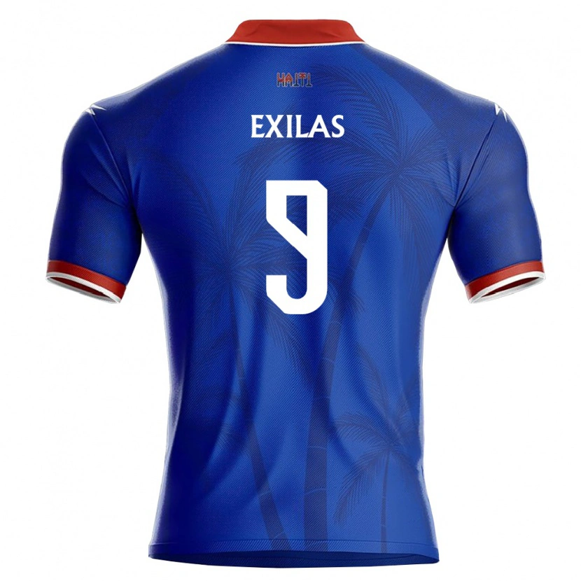 Danxen Pánské Haiti Marvenly Exilas #9 Modrá Červená Bílá Domů Hráčské Dresy 26-28 Dres