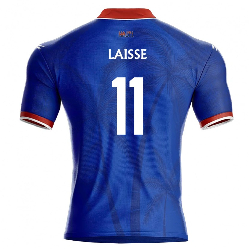 Danxen Pánské Haiti Emerson Laïssé #11 Modrá Červená Bílá Domů Hráčské Dresy 26-28 Dres