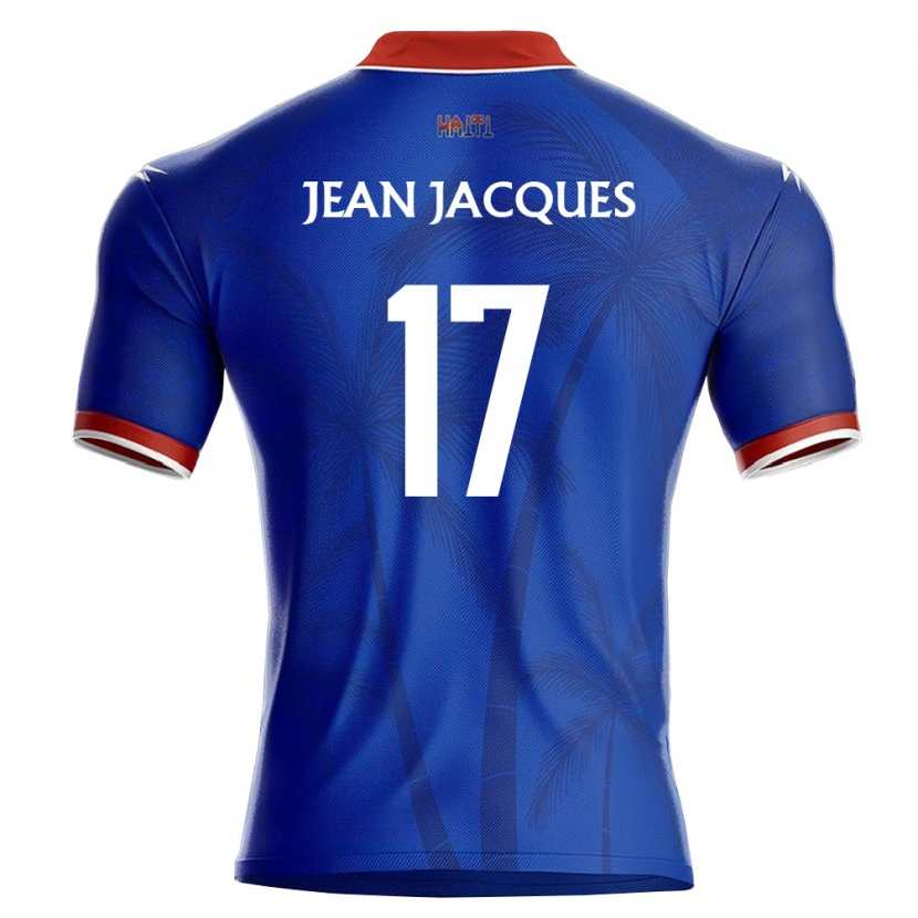 Danxen Pánské Haiti Danley Jean Jacques #17 Modrá Červená Bílá Domů Hráčské Dresy 26-28 Dres