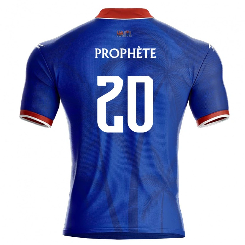 Danxen Pánské Haiti Macenat Prophète #20 Modrá Červená Bílá Domů Hráčské Dresy 26-28 Dres