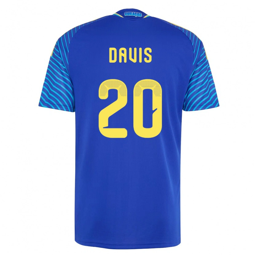Danxen Pánské Curaçao Kevin Davis #20 Námořnická Bílá Domů Hráčské Dresy 26-28 Dres