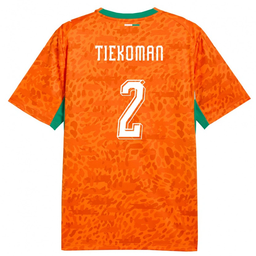 Danxen Pánské Pobřeží Slonoviny Gueu Tiekoman #2 Oranžová Zelená Bílá Domů Hráčské Dresy 26-28 Dres