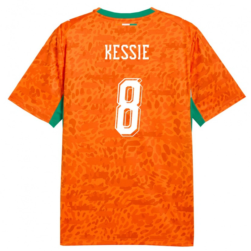 Danxen Pánské Pobřeží Slonoviny Franck Kessié #8 Oranžová Zelená Bílá Domů Hráčské Dresy 26-28 Dres
