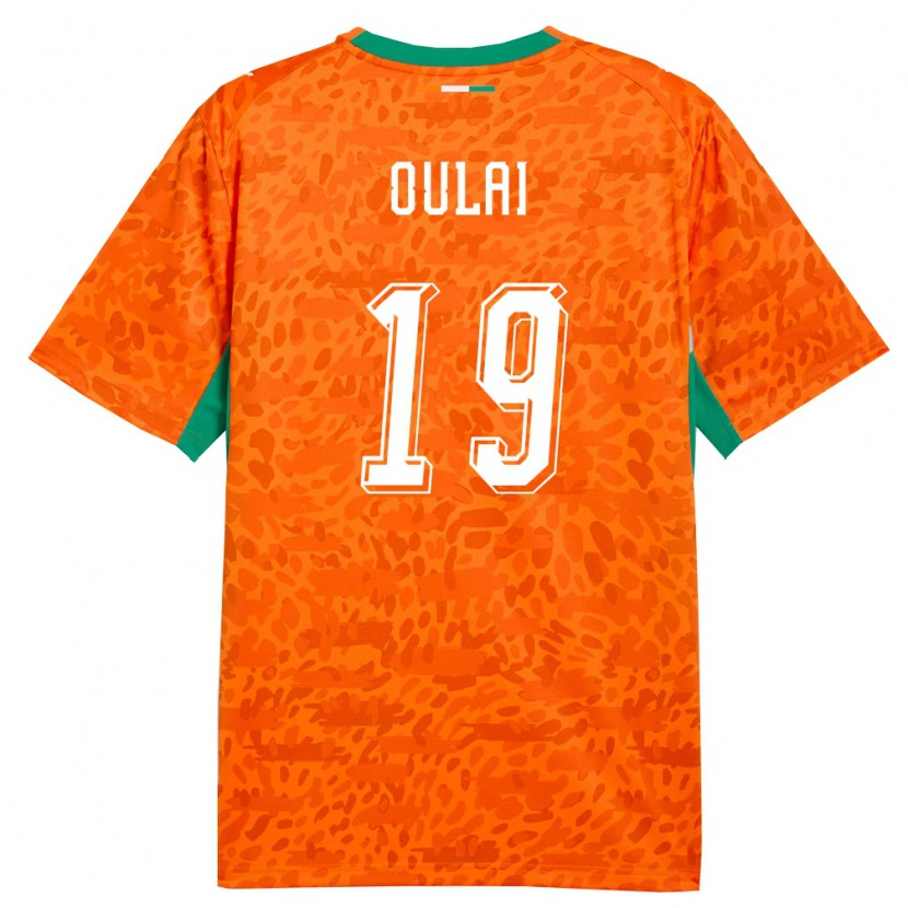 Danxen Pánské Pobřeží Slonoviny Christ Inao Oulaï #19 Oranžová Zelená Bílá Domů Hráčské Dresy 26-28 Dres