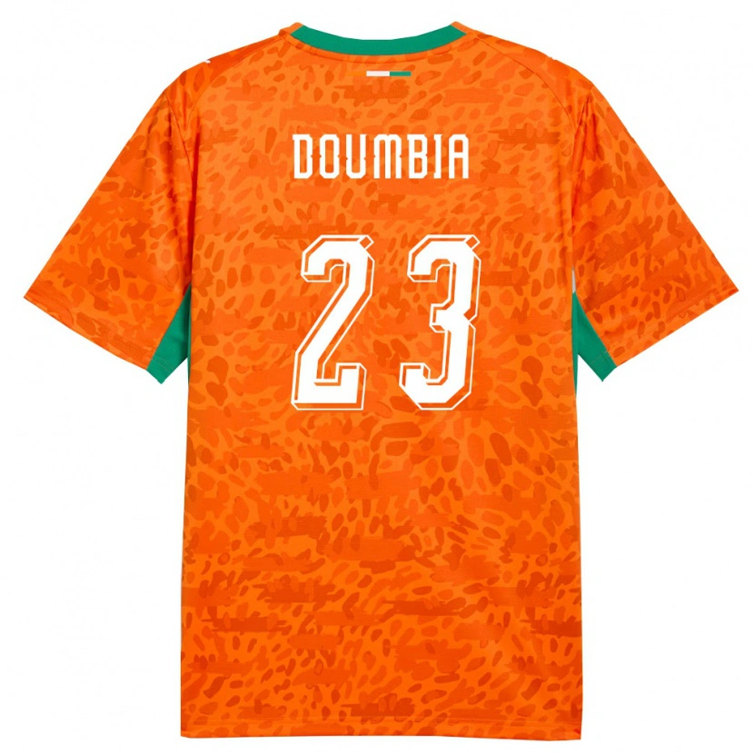 Danxen Pánské Pobřeží Slonoviny Aboubacar Doumbia #23 Oranžová Zelená Bílá Domů Hráčské Dresy 26-28 Dres